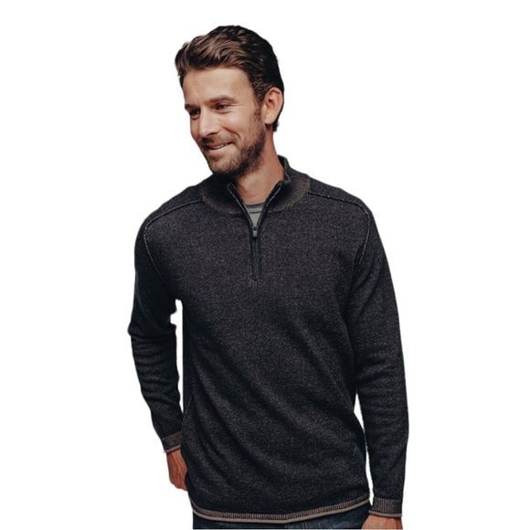 The Normal Brand Navy Jimmy Quarter Zip Sweater - Picture 1 of 14